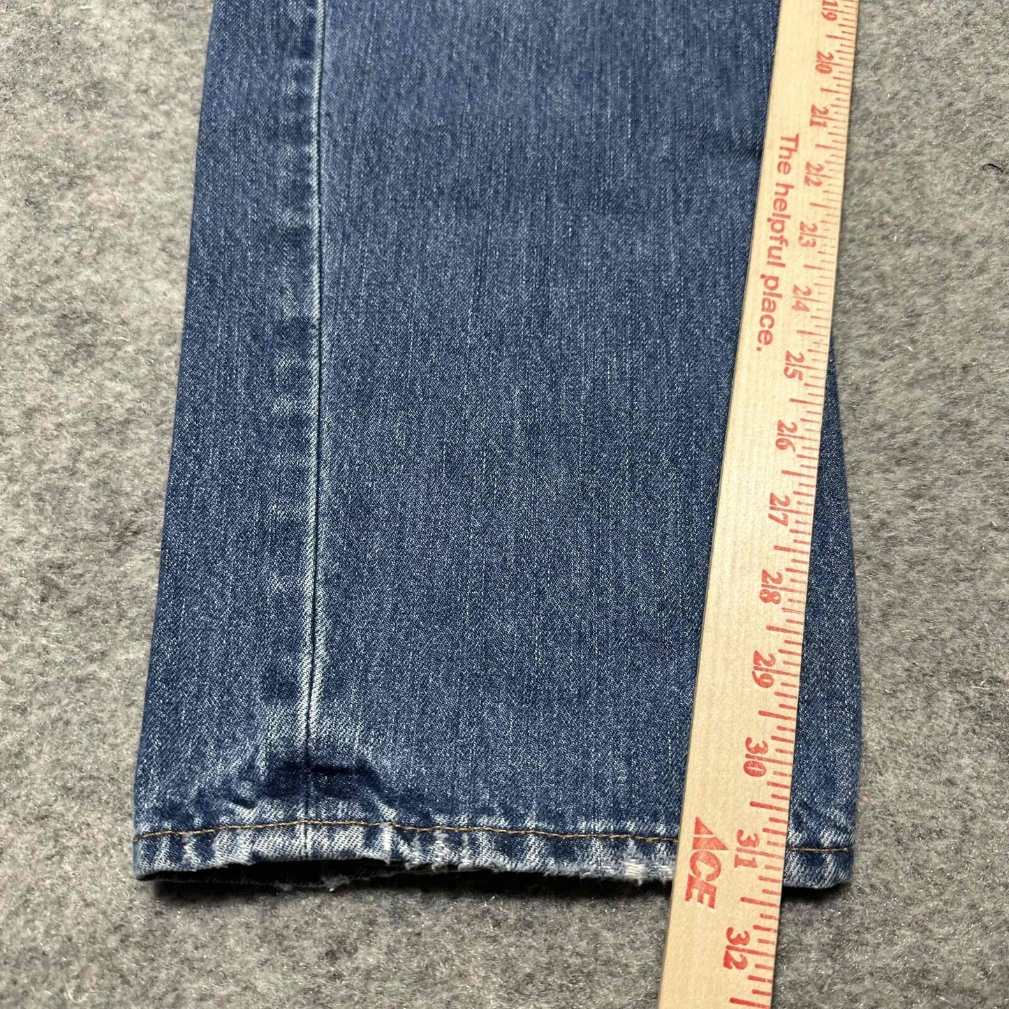 Polo Ralph Lauren Men's Distressed Straight Jeans Size 36x32 Blue Light Wash Denim