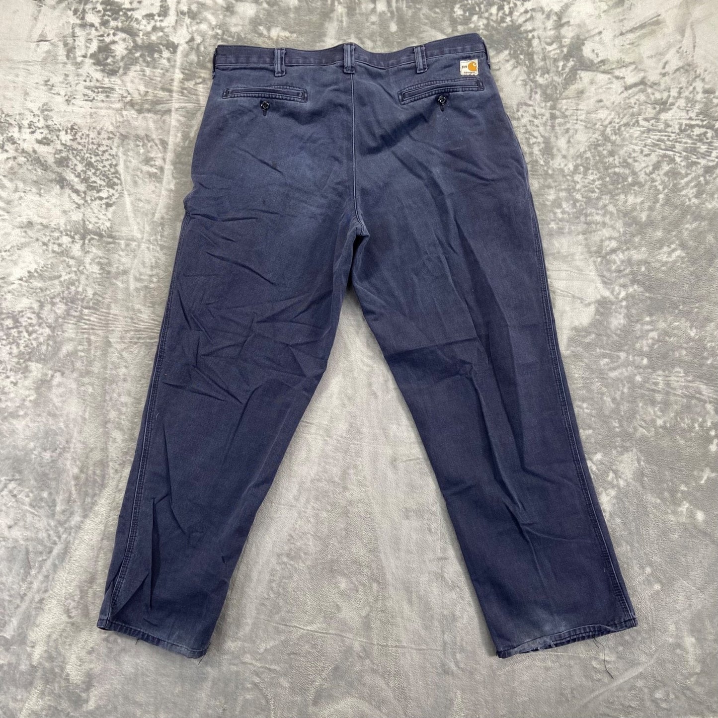 Carhartt FR Work Pants Men's 38x30 Blue Cotton Blend
