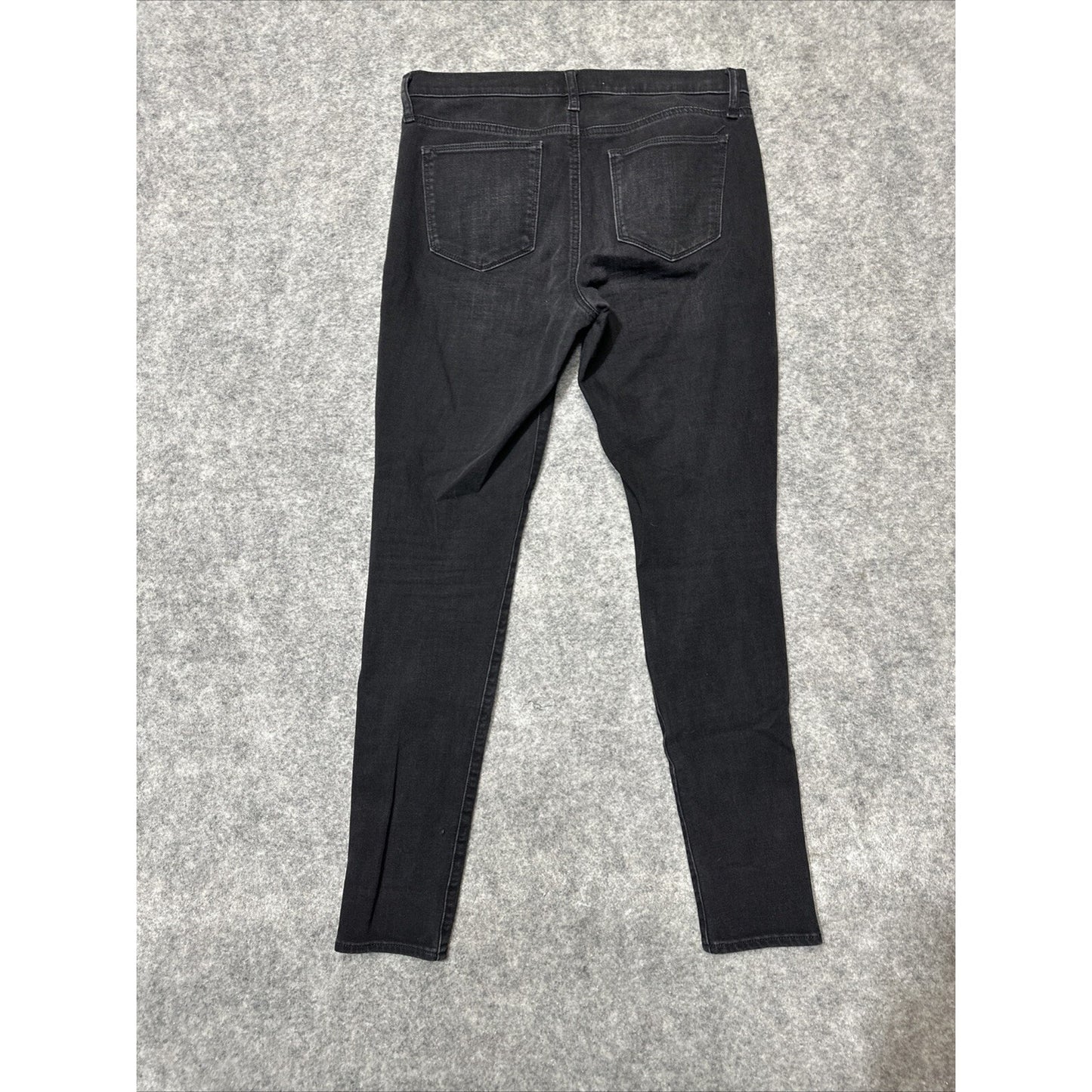 Gap 1969 True Skinny Women's Distressed Jeans Size 30L Long Black Dark Denim