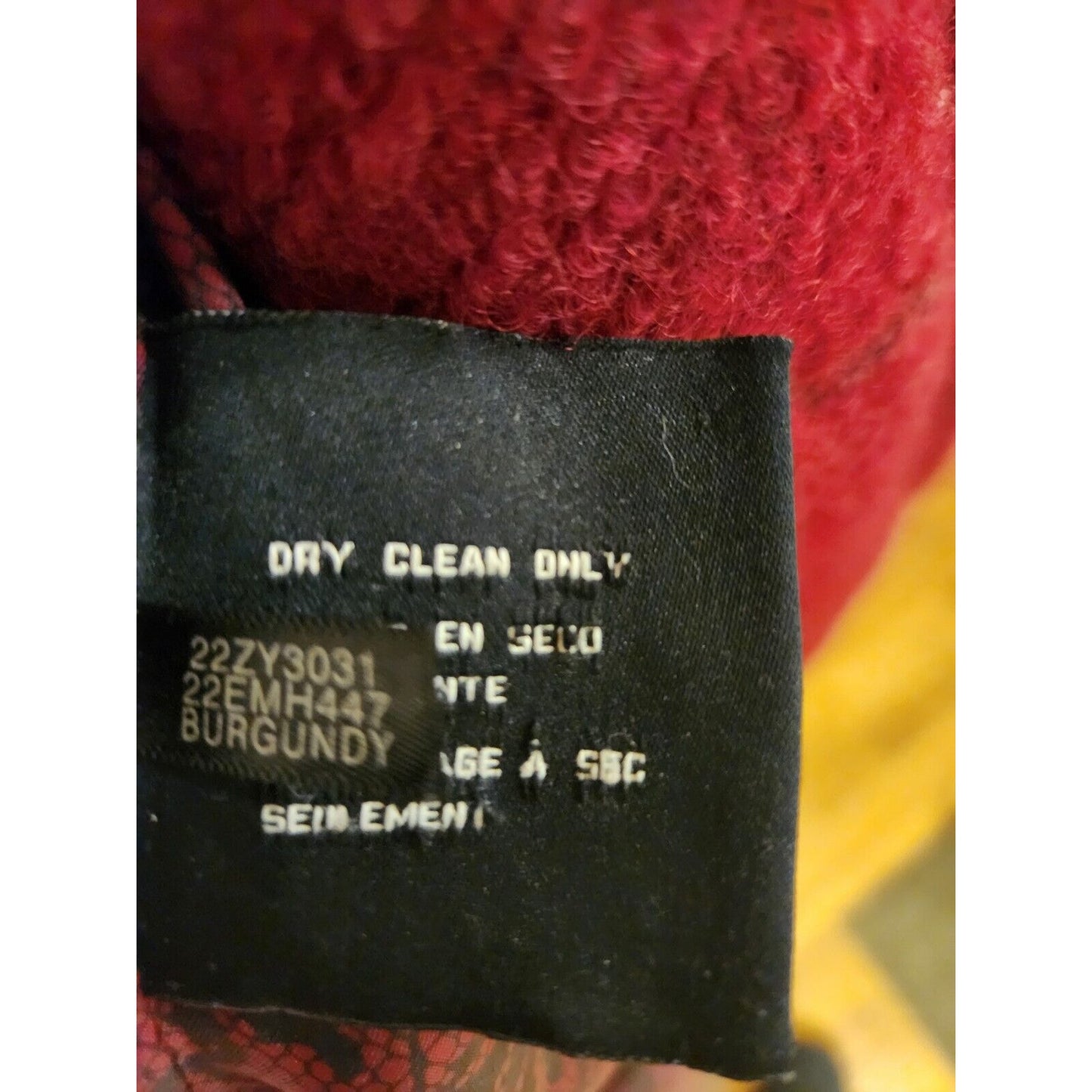 Super Cute, Guess Wool Blend Coat, Burgundy Women's size S