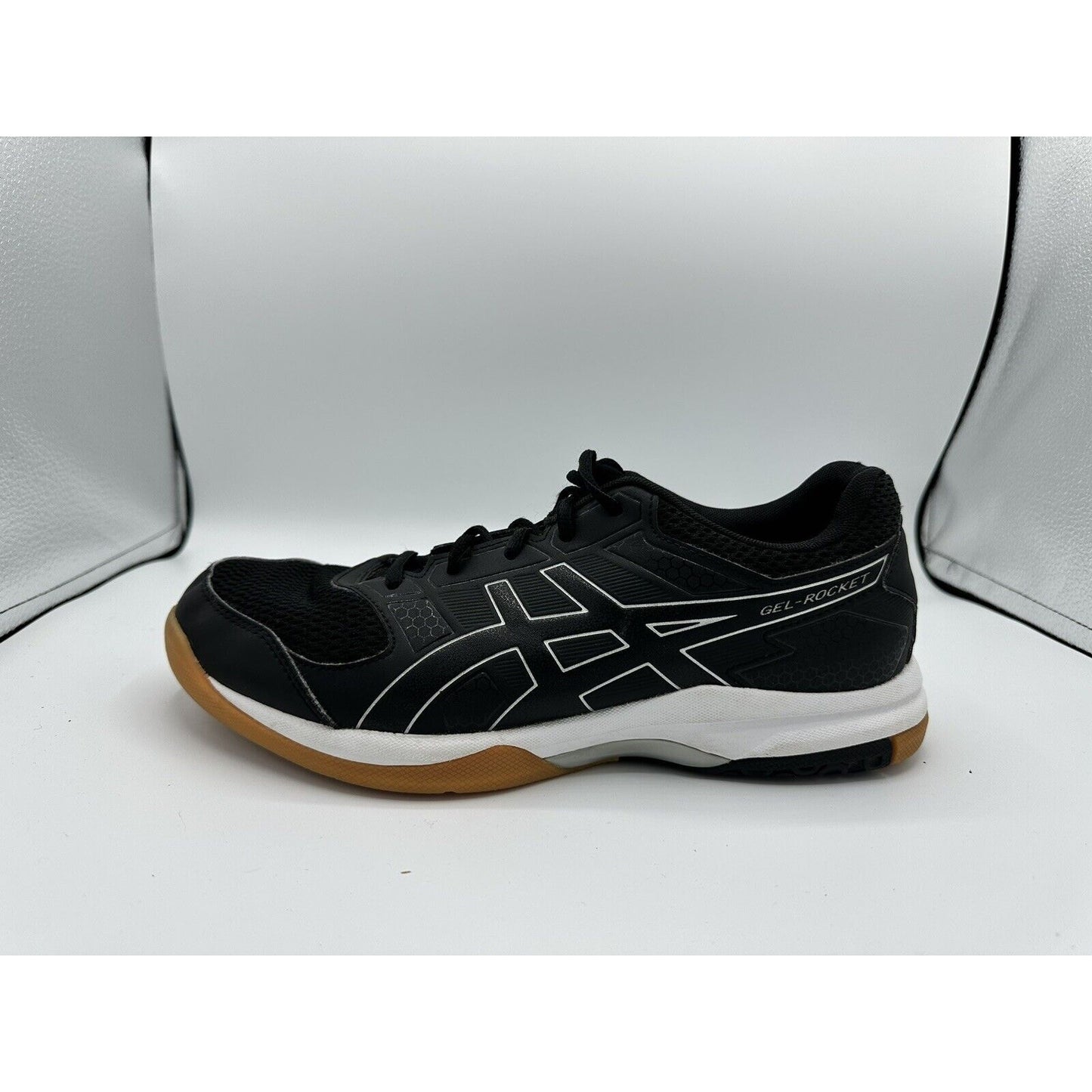 Asics Gel-Rocket Women's Size 9.5 Black Athletic Volleyball Shoes EUC B756Y