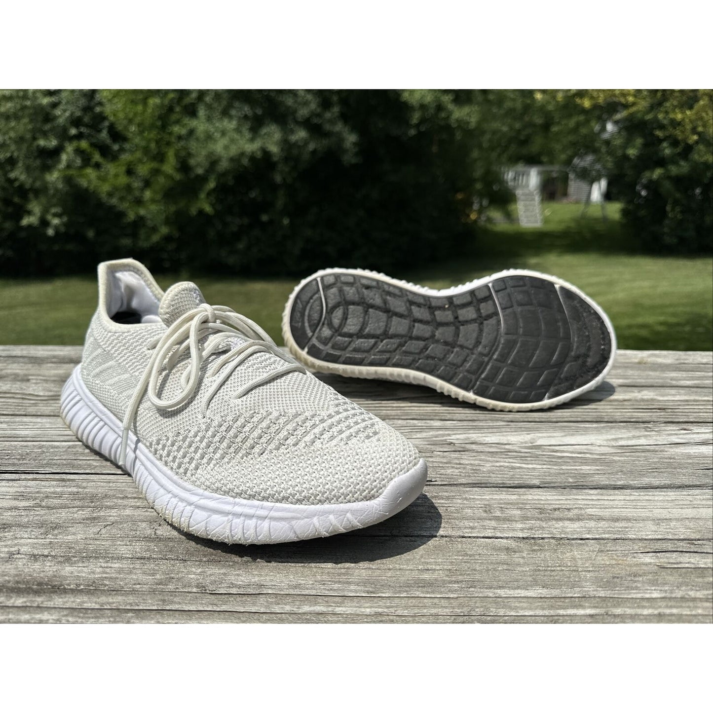 Avia Women's White SIZE 10 Mixed Knit Casual Slip-on Sneaker NWT
