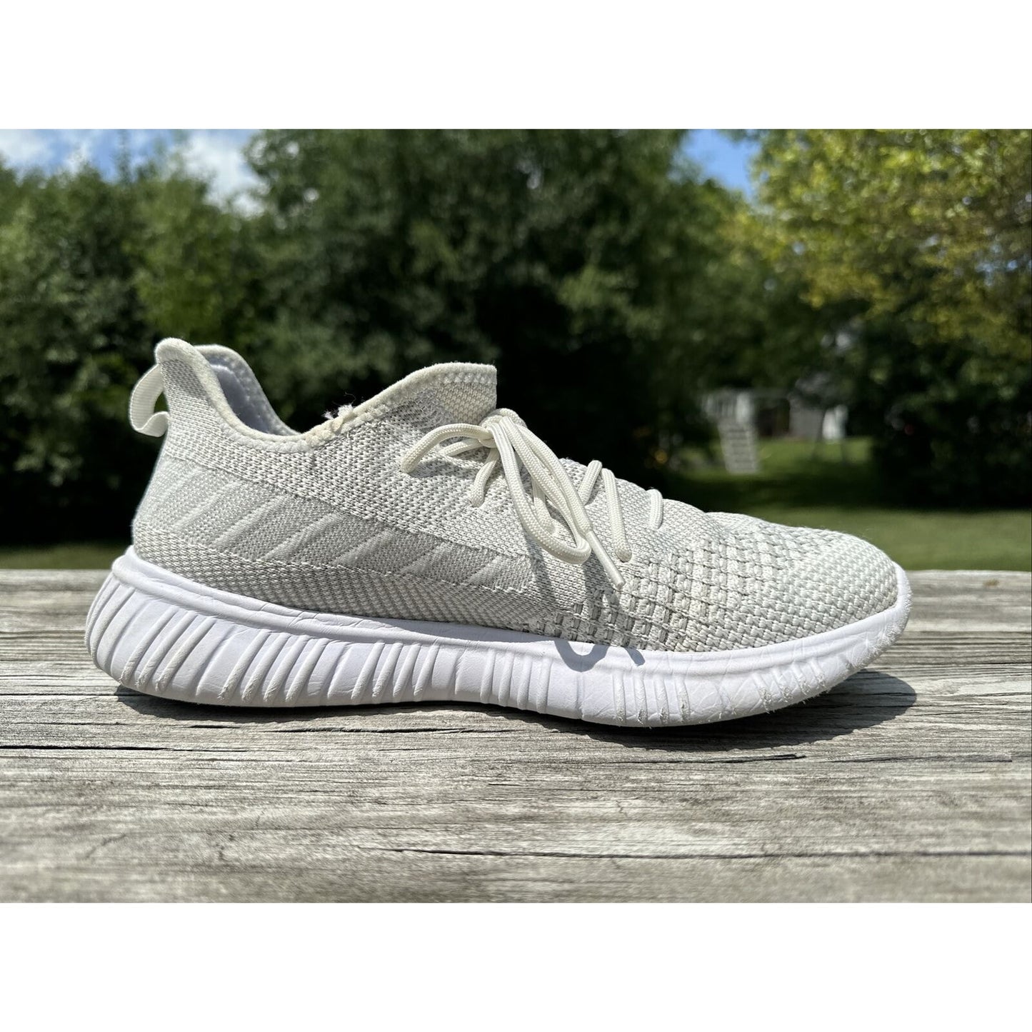 Avia Women's White SIZE 10 Mixed Knit Casual Slip-on Sneaker NWT