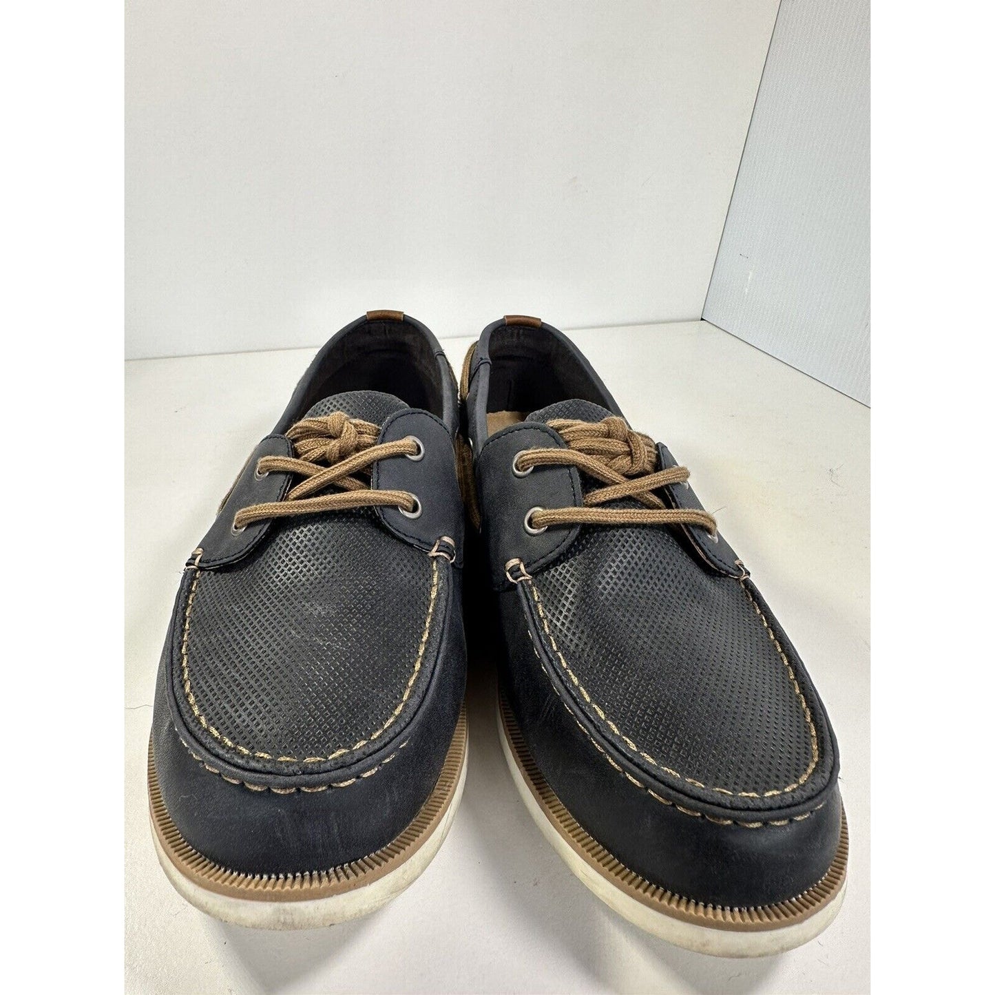 Sonoma Men's Vitalize Ortholite Navy Shoes Size 10.5 Casual Boat Loafer Oxford
