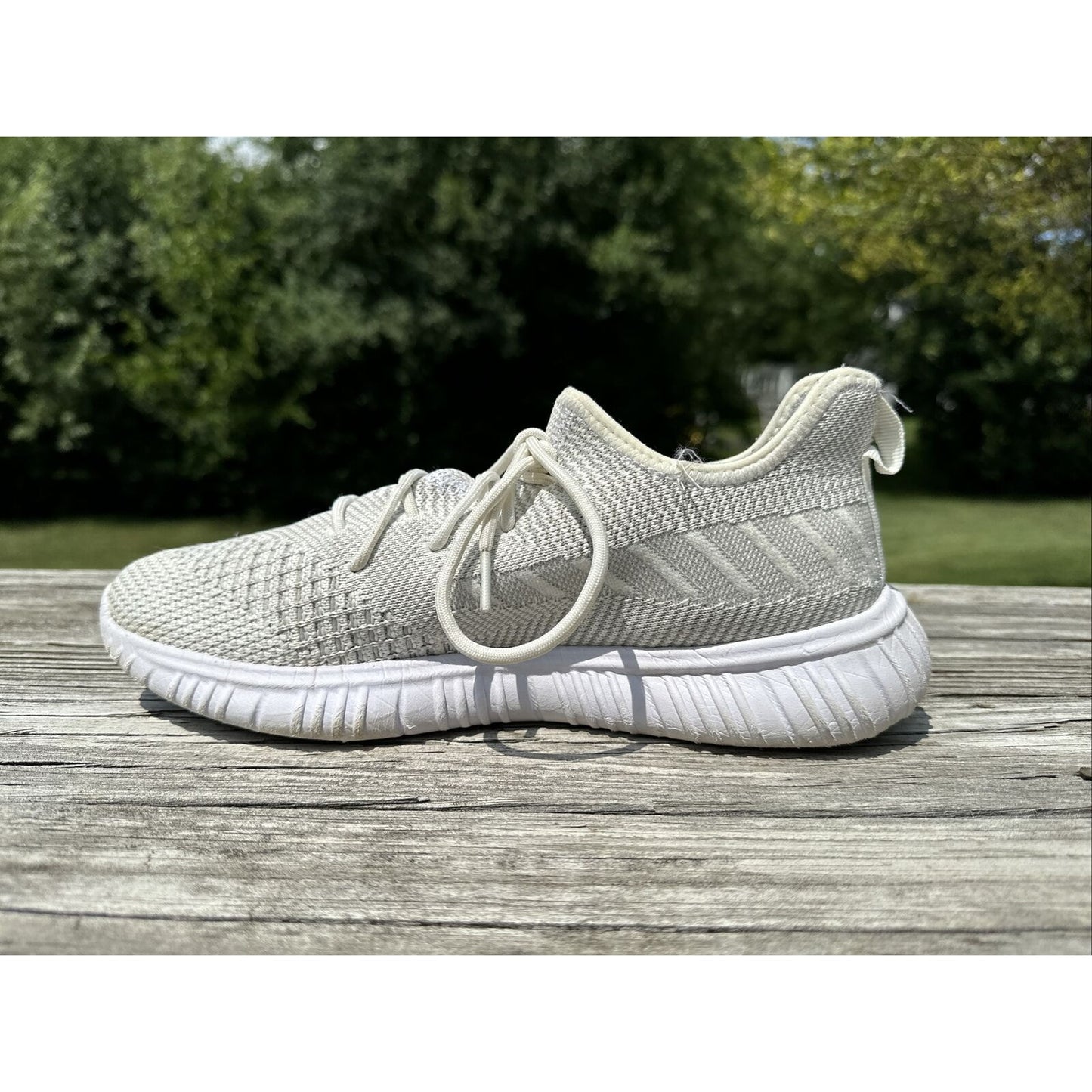 Avia Women's White SIZE 10 Mixed Knit Casual Slip-on Sneaker NWT