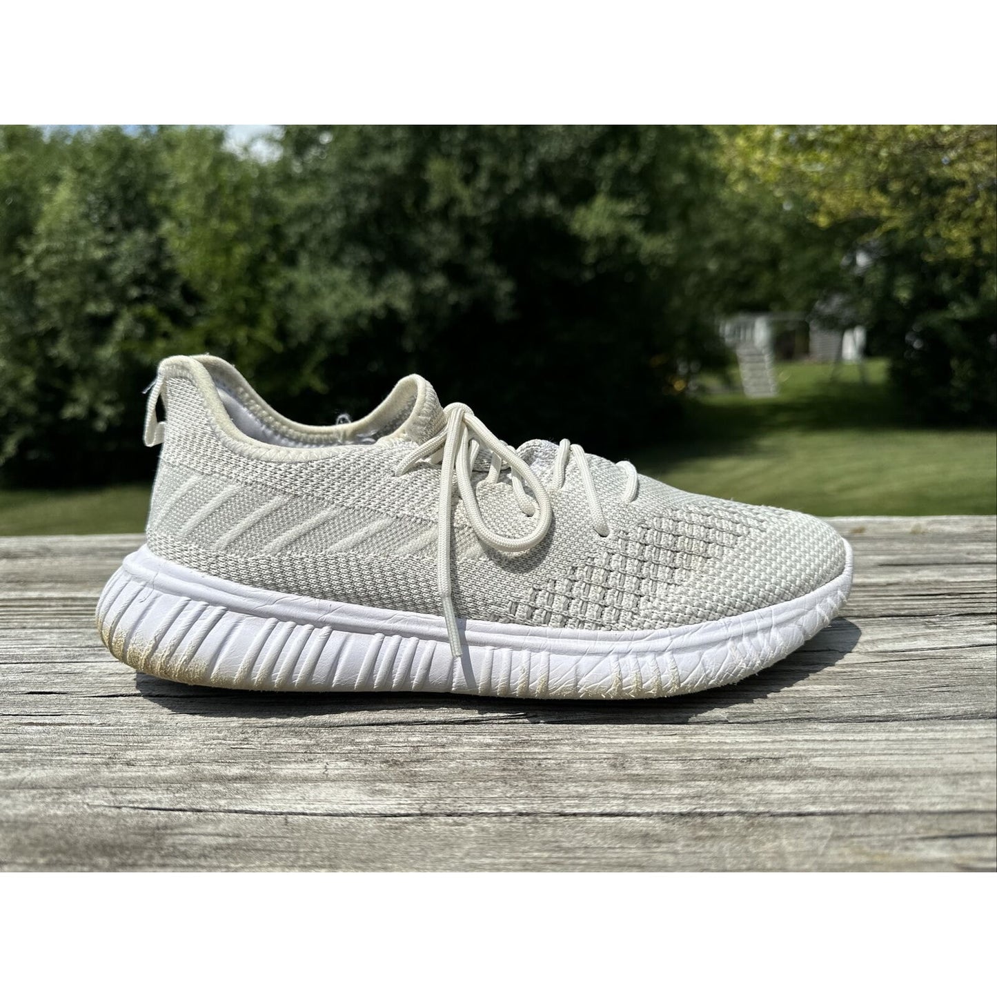 Avia Women's White SIZE 10 Mixed Knit Casual Slip-on Sneaker NWT