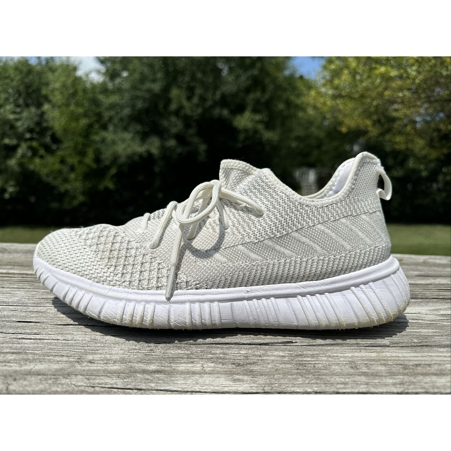 Avia Women's White SIZE 10 Mixed Knit Casual Slip-on Sneaker NWT