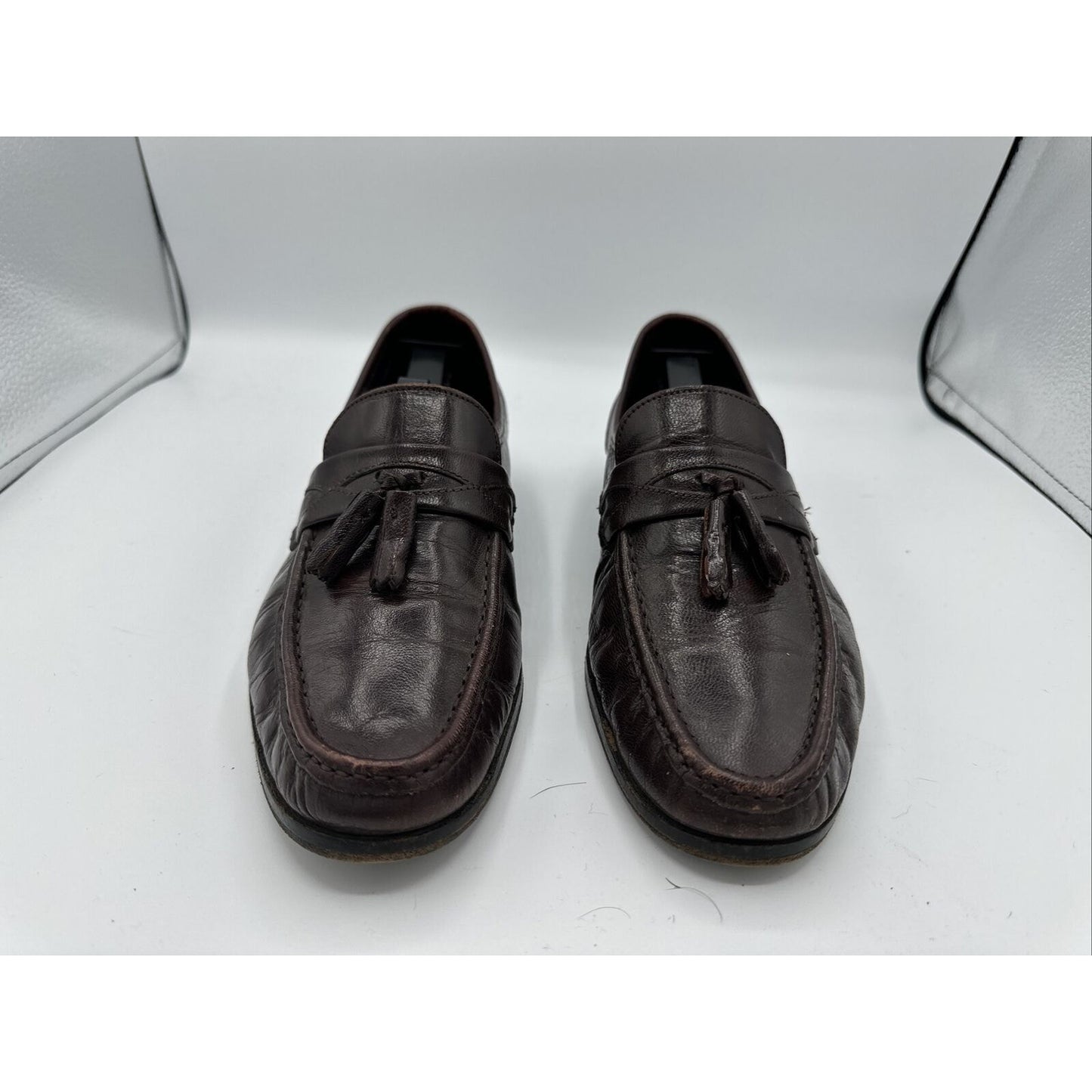 Stafford Men's Tassel Loafers size 7.5 D Brown leather