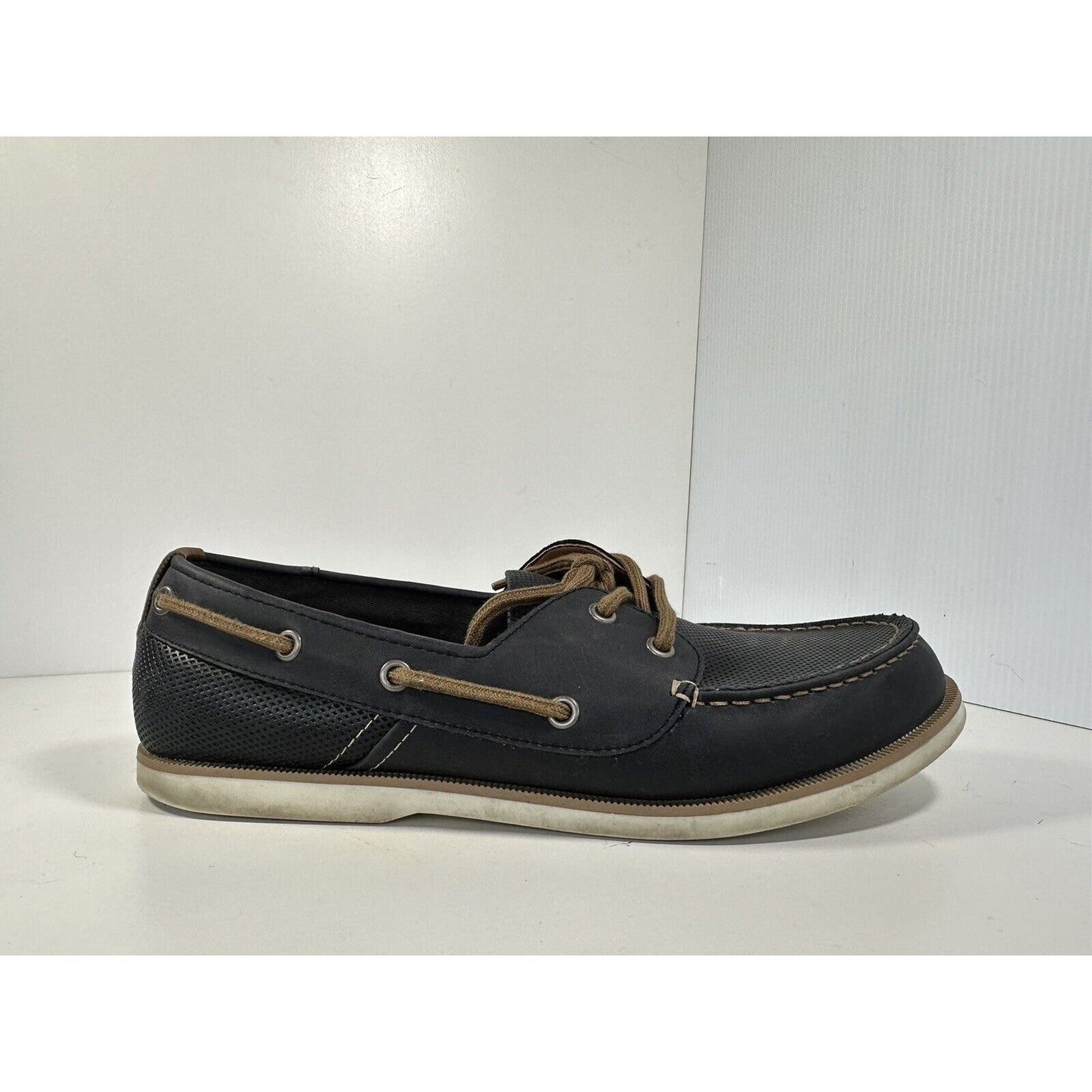 Sonoma Men's Vitalize Ortholite Navy Shoes Size 10.5 Casual Boat Loafer Oxford