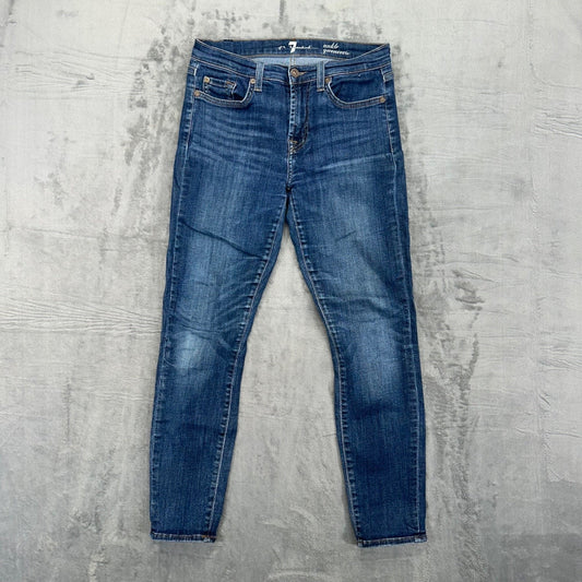7 For All Mankind Ankle Gwenevere Women's Jeans Size 27 Blue Medium Wash Denim