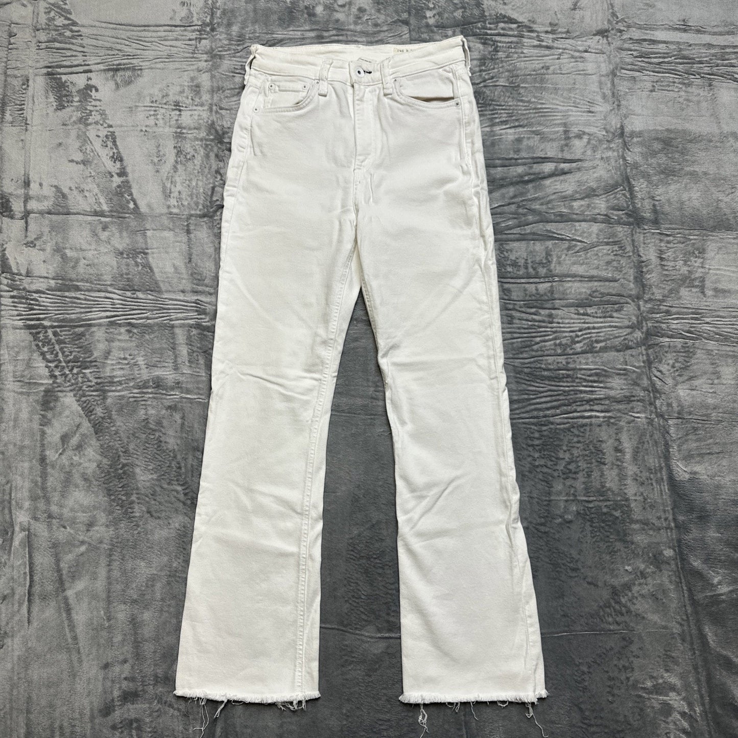 Rag & Bone Nina High Rise Ankle Flare Jeans Women's Size 26 White