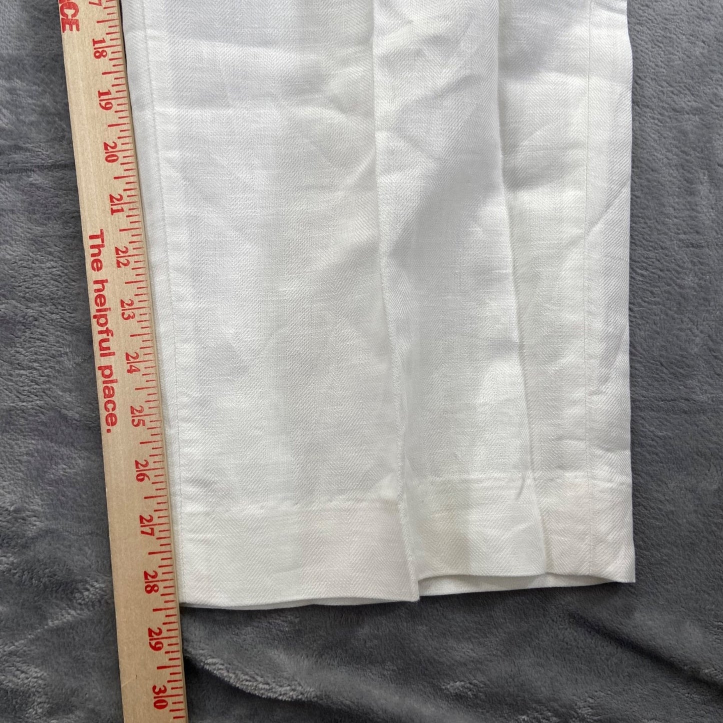 Perry Ellis Men's Dress Pants 38x30 White Linen Blend