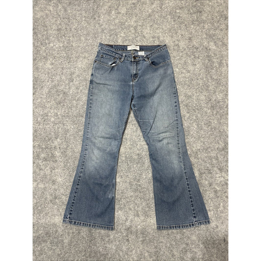 Levi Strauss Signature Girls' Low Rise Flare Stretch Jeans Size 16.5 Blue Denim