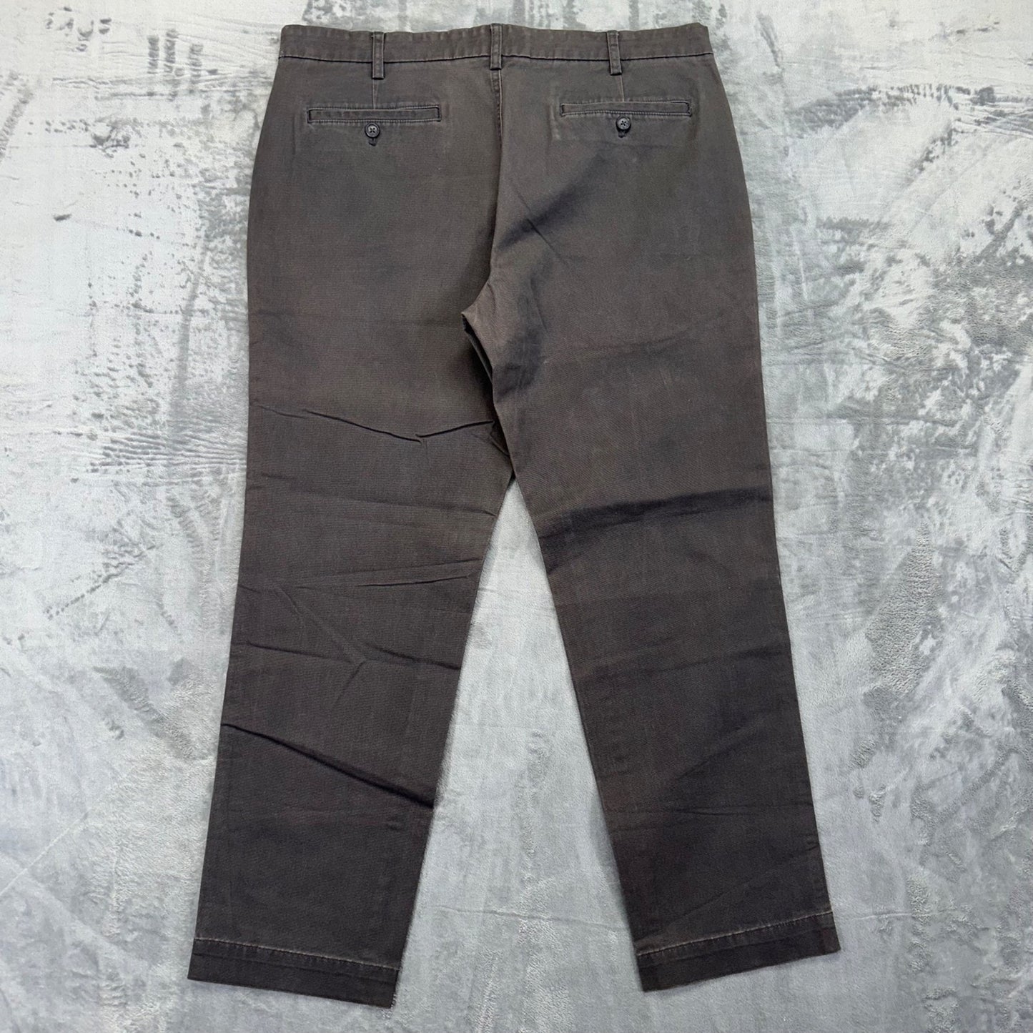 Joseph Abboud Men's Straight Chino Pants 36x30 Gray Stretch