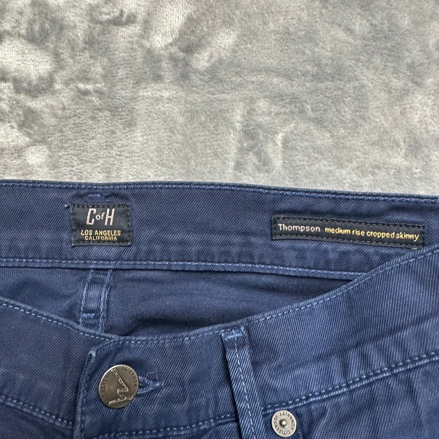 C of H Thompson Medium Rise Cropped Skinny Jeans Women's Size 25 Blue Denim