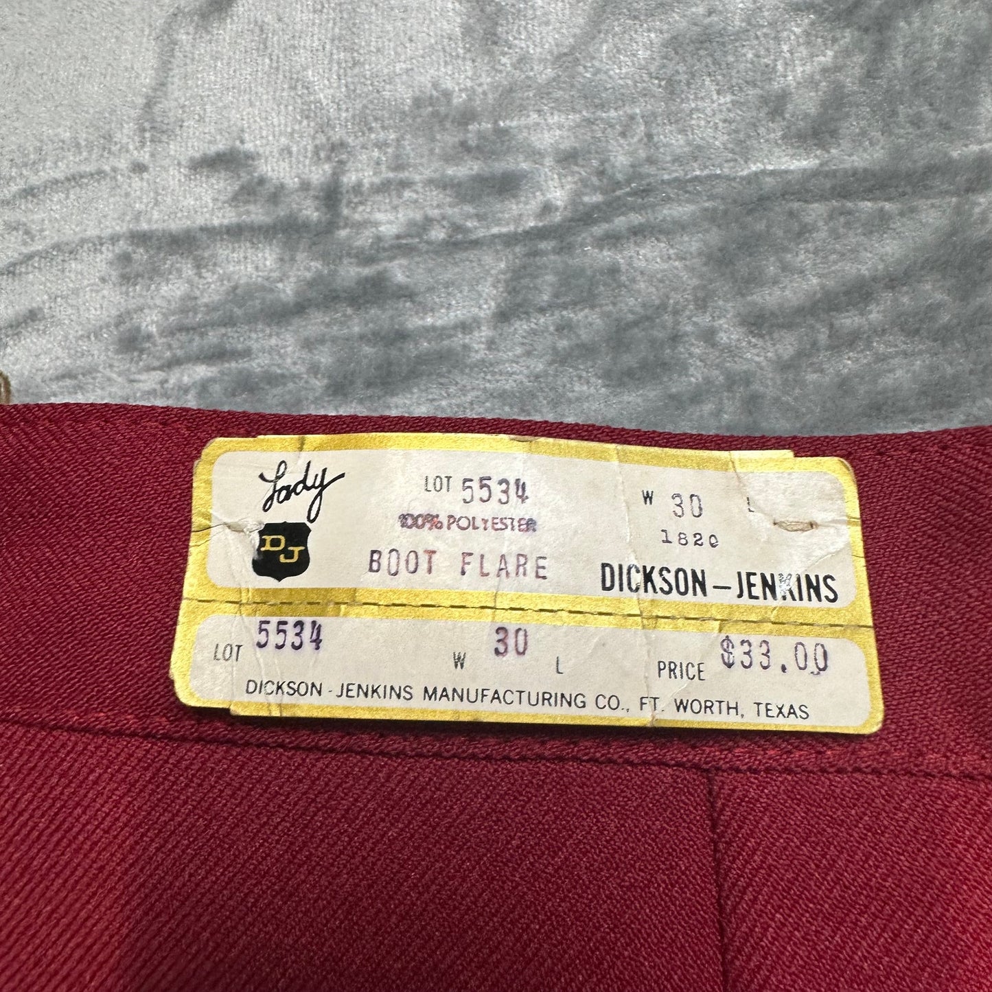 Lady Dickson Jenkins Bootcut Pants Women's Size 30 Red