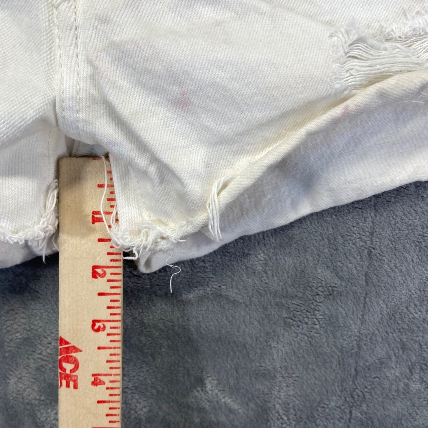 Levi's 501 Distressed Cutoff Denim Shorts Women Sz 25 White 100% Cotton MSRP $70