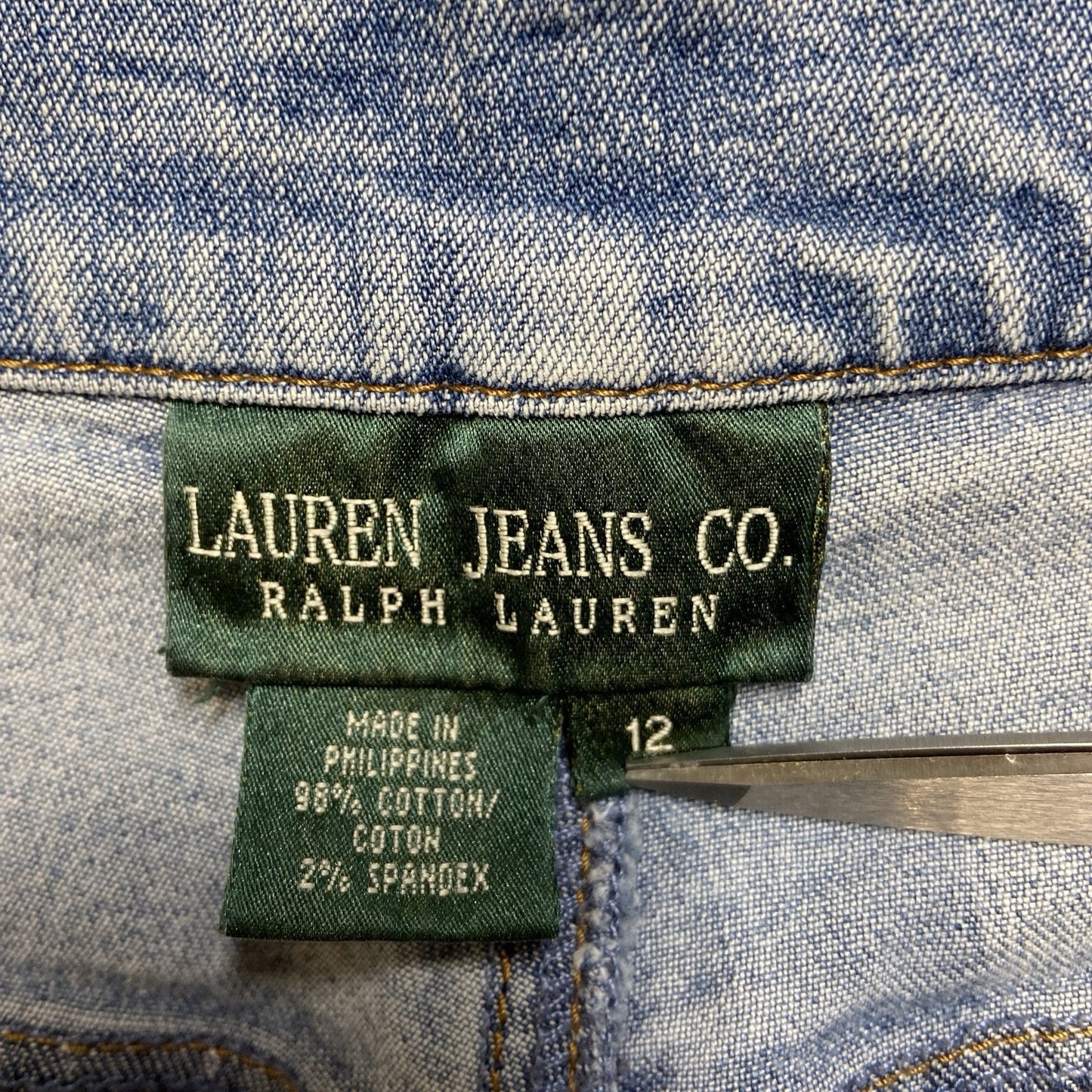 Lauren Ralph Lauren Straight Jeans Women's Size 12 Light Blue Denim LRL