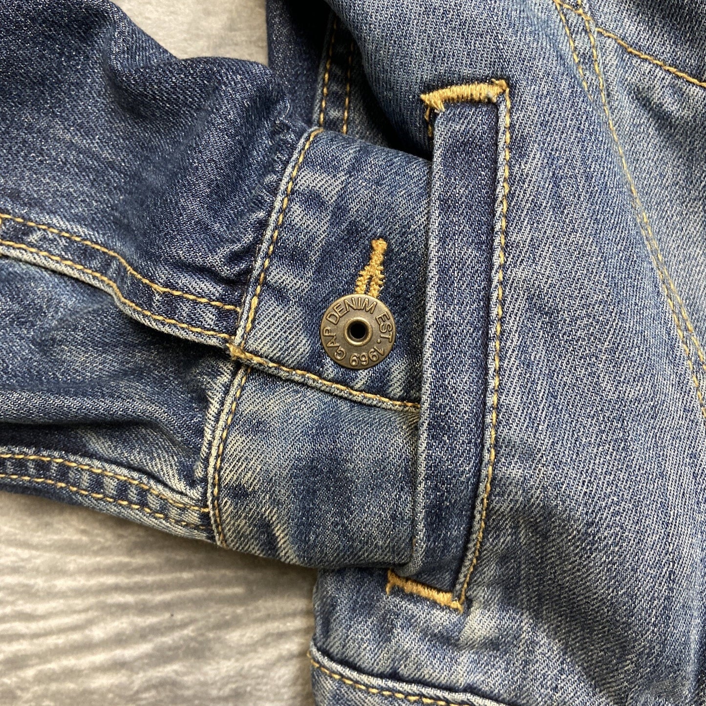GapKids 1969 Jacket Kids Size XL Blue Denim Medium Wash Pockets Stretch