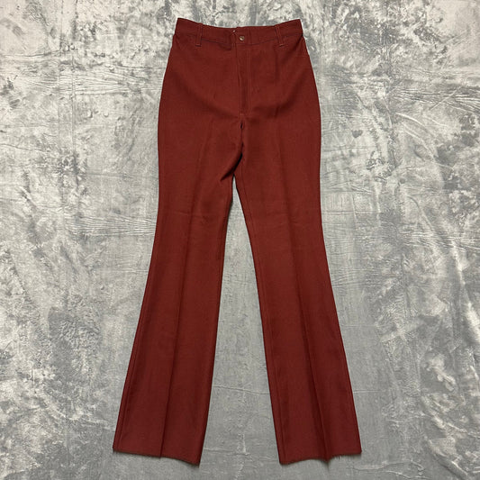 New Vintage Lady Dickson Jenkins Western Flared Pants Womens Sz 30 Red Unhemmed