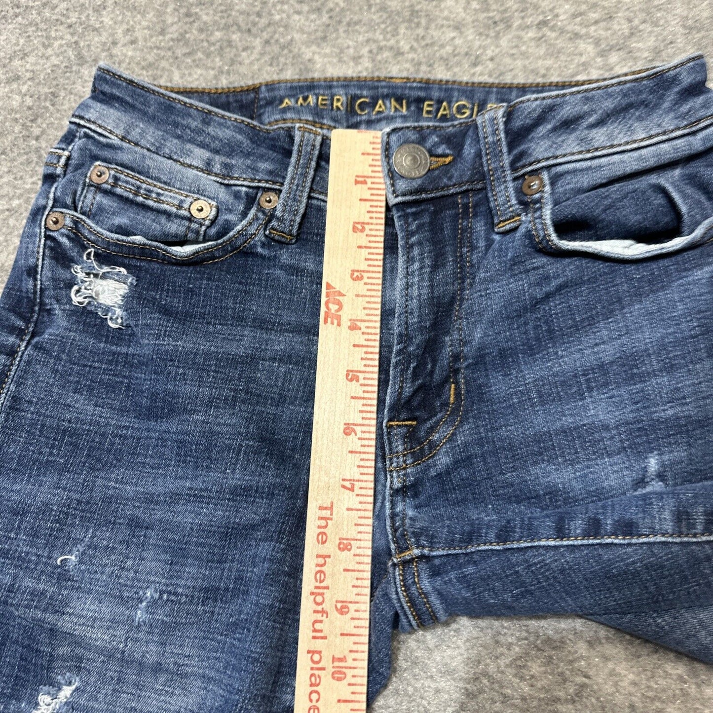 American Eagle Next Level Flex Men's Distressed Slim Straight Jeans Size 26x28