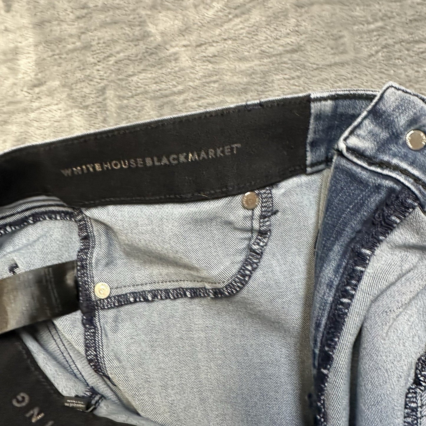New White House Black Market The Jegging Women's Sz 12 Blue Denim