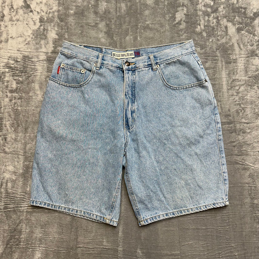 Vintage Bugle Boy 750 90s Jean Shorts Men’s Size 36 Light Blue Denim Jorts