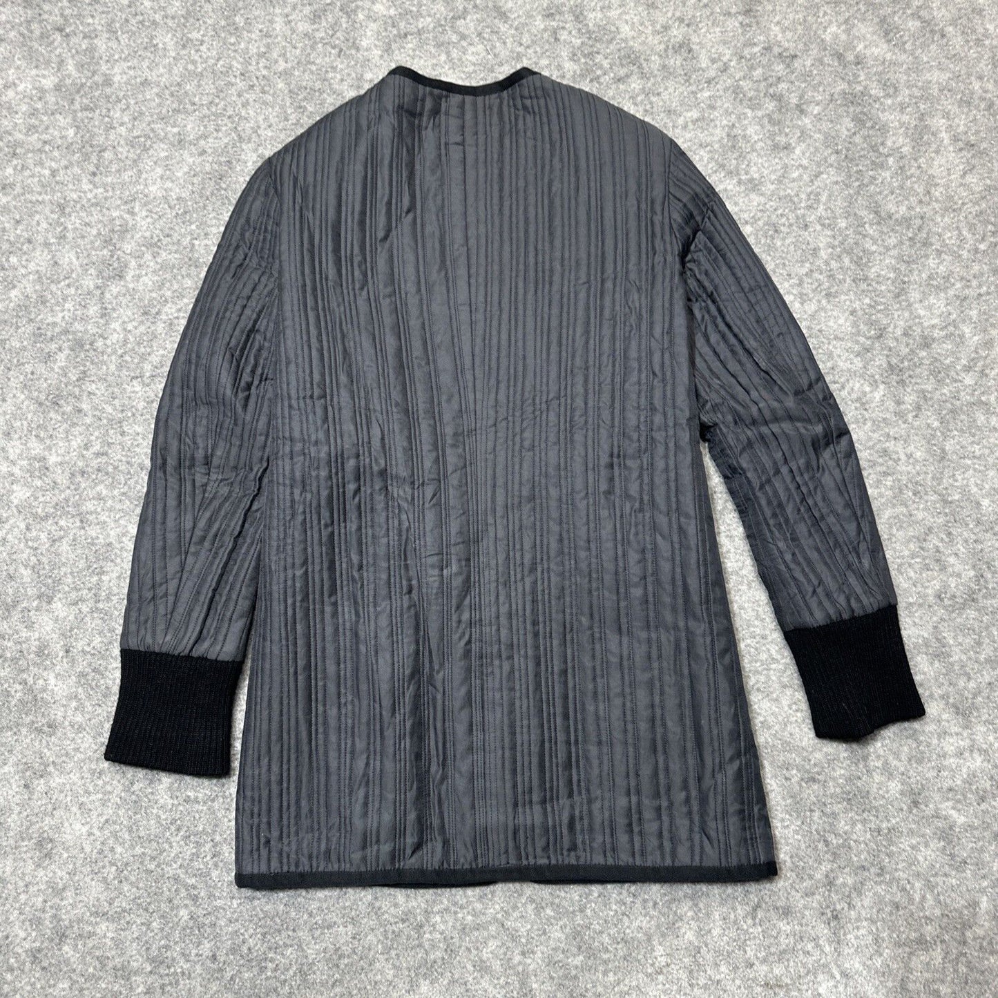 Rag & Bone Linear Quilted Zip Up Women's Jacket Size S Small Gray Inner Shell