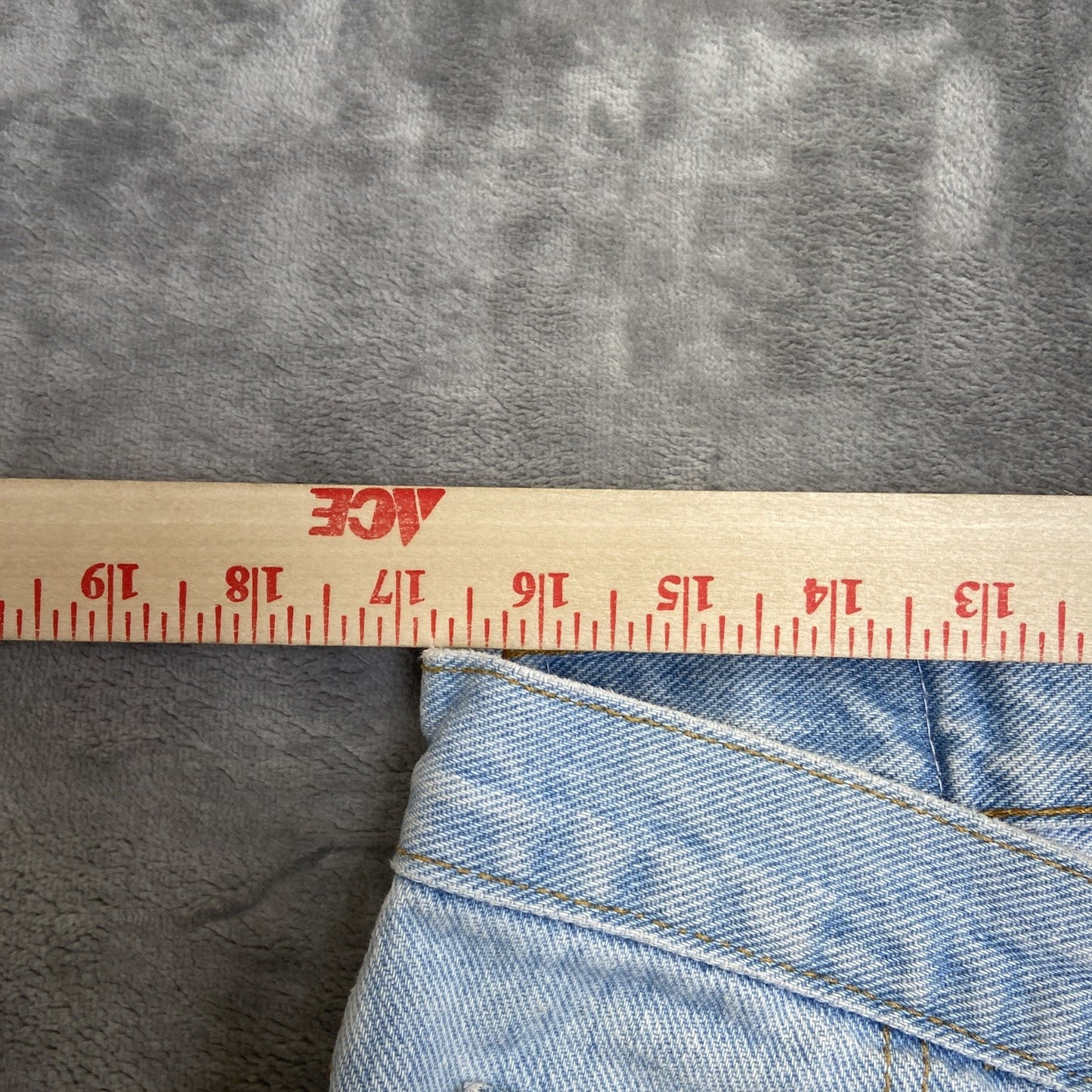 Vintage H.I.S. 90s Y2K Straight Jeans Men's Size 36x30 Light Blue Denim