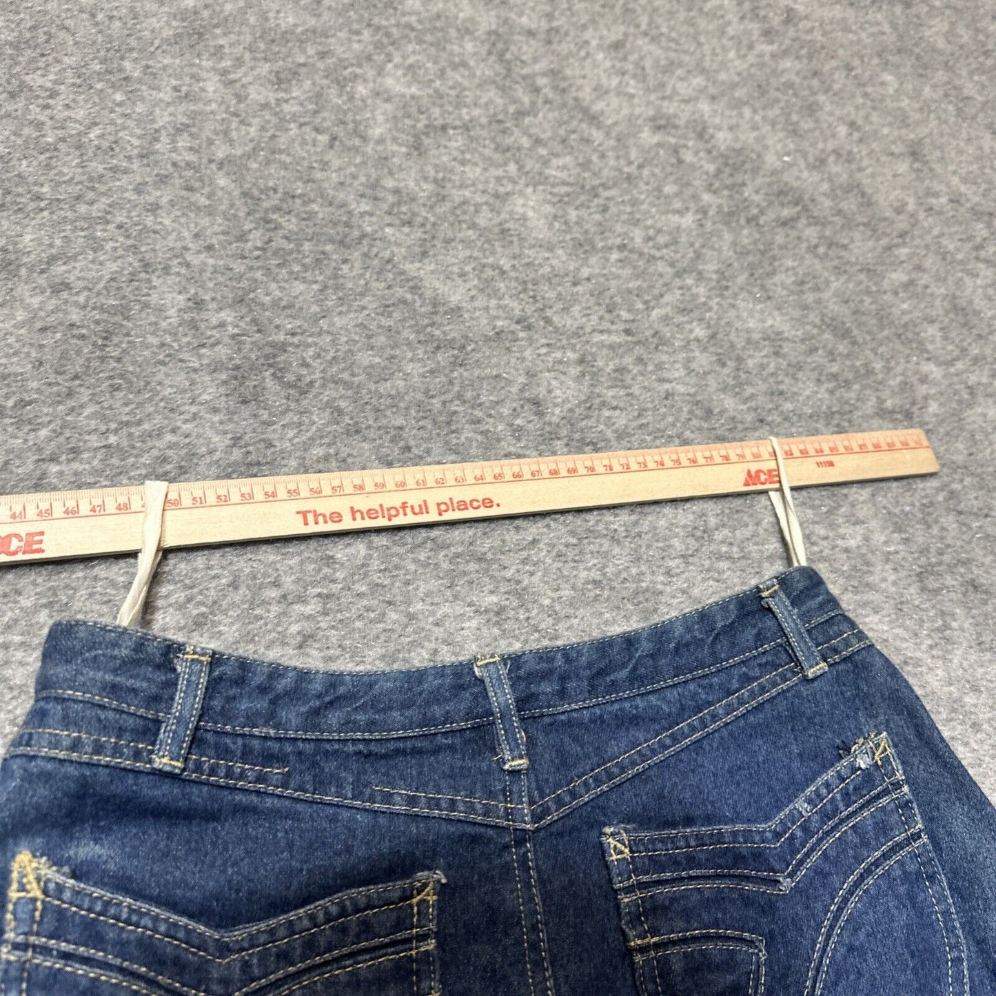 Vintage N'EST-CE PAS? Midi Denim Skirt Women's Size 13/14 Blue Medium Wash Denim