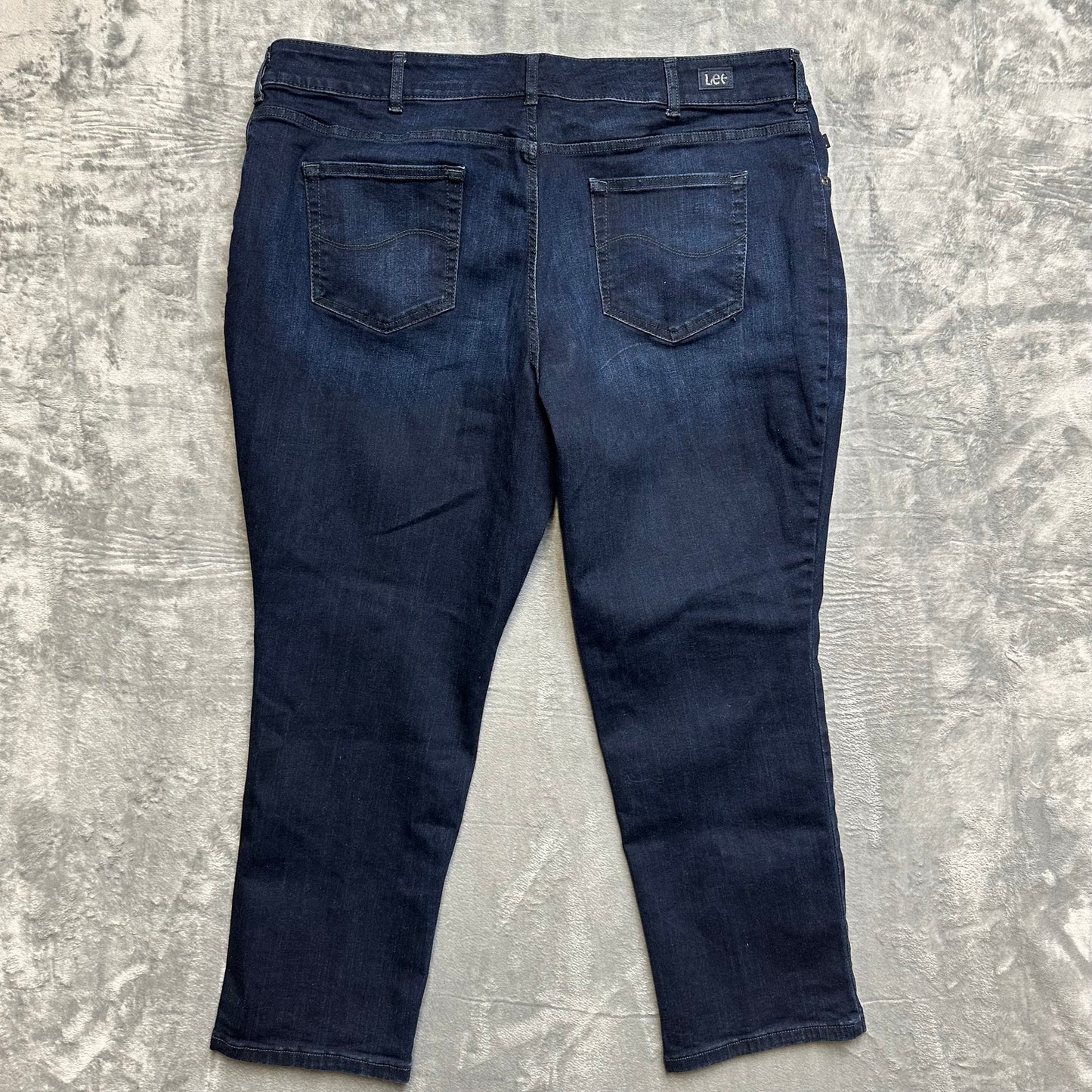 Lee Straight Leg Jeans Women's Size 22W Blue Denim