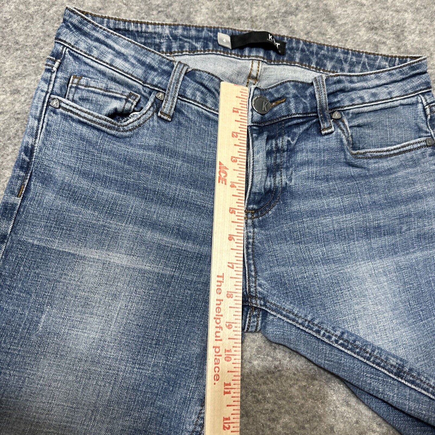 KUT From The Kloth Catherine Boyfriend Women's Distressed Jeans Size 4 Blue