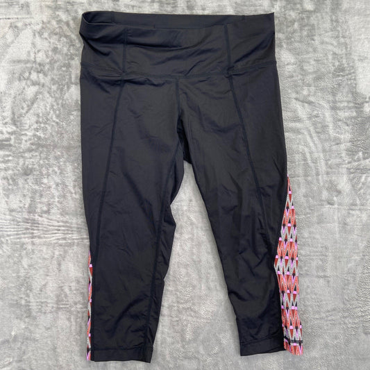 Athleta Women's Chaturanga Capris Small Black Multicolor Pattern #534424