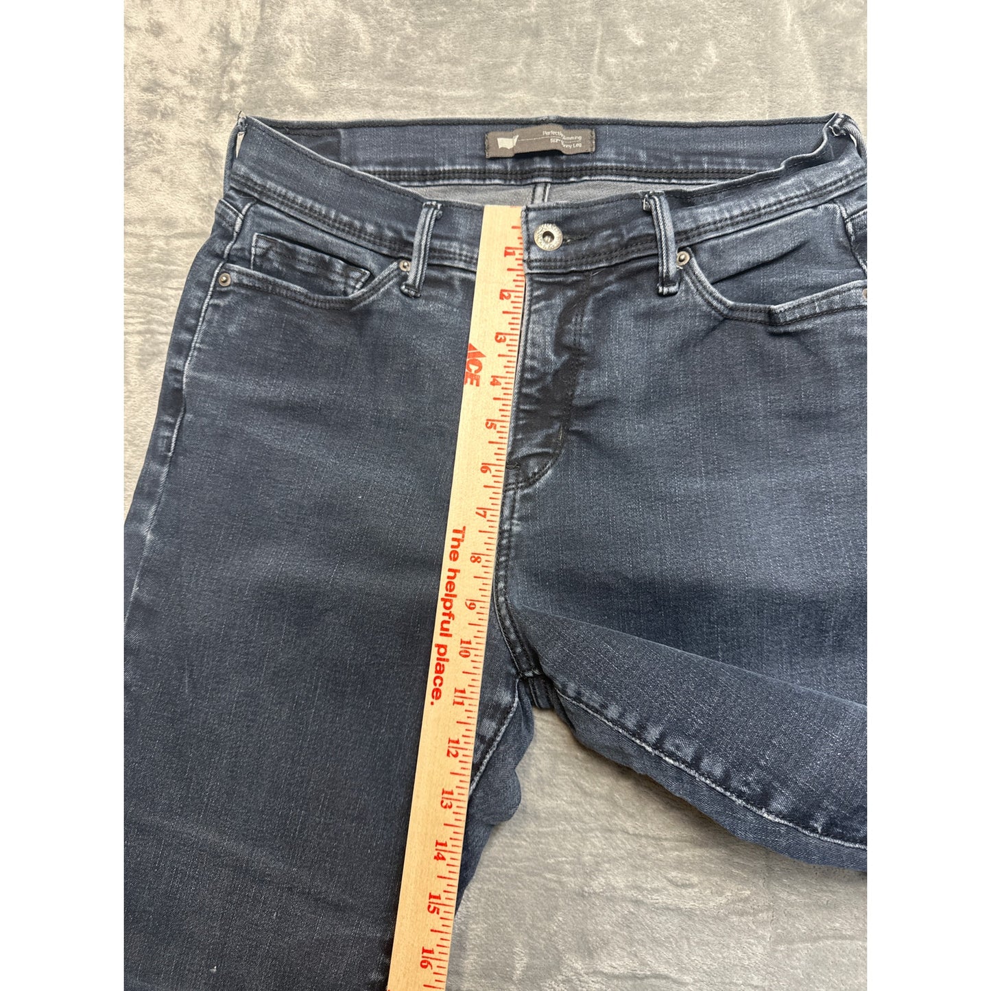 Levi's 512 Perfectly Slimming Skinny Leg Jeans Women's Size 10S Dark Blue Denim