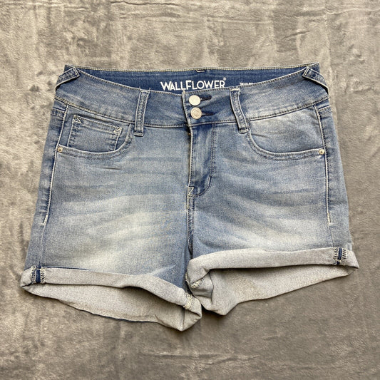 Wallflower Ultra Fit Cuffed Denim Shorts Women’s Size 11 Light Blue Denim
