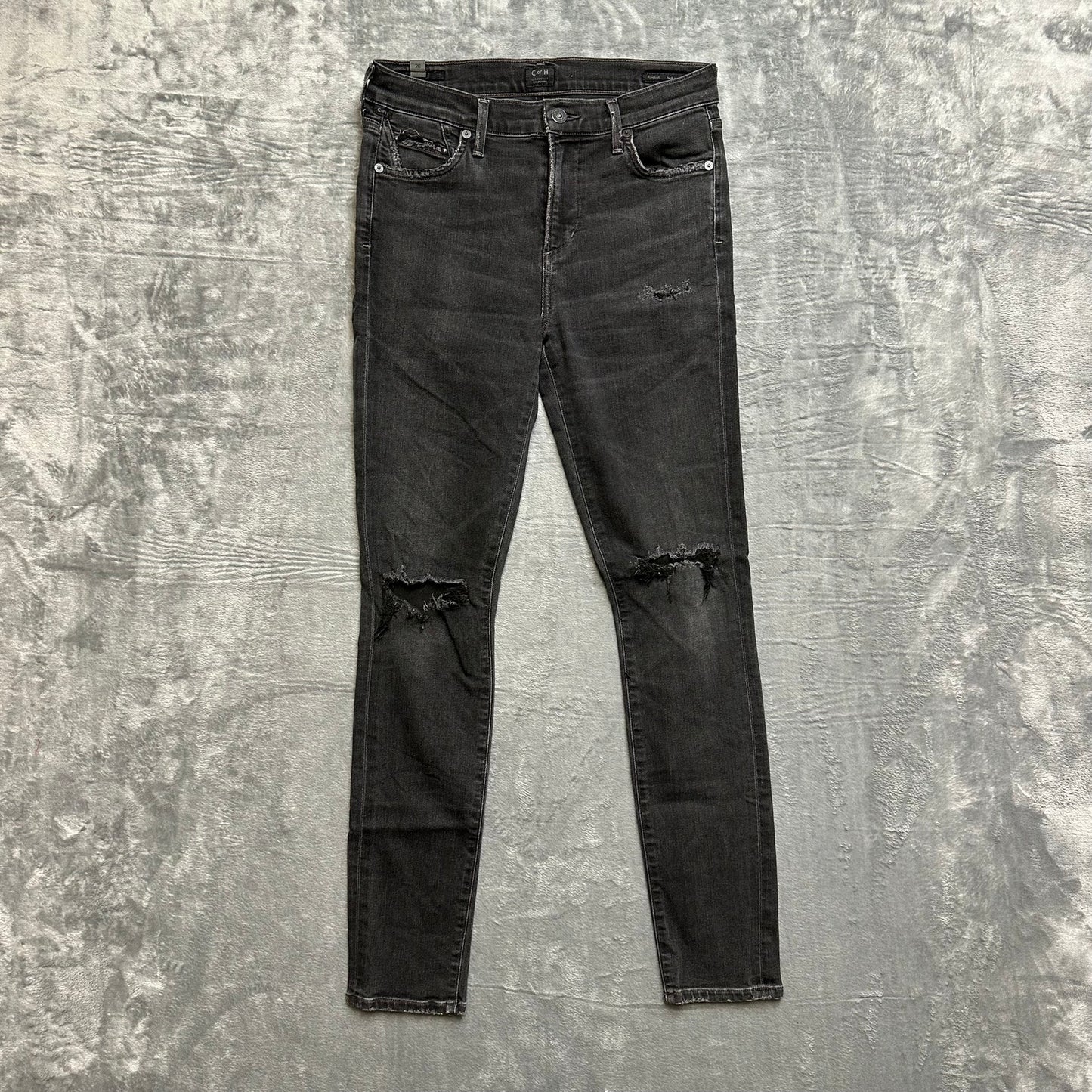 Citizens for Humanity Distressed Rocket Righ Rise Skinny Jeans Women’s 26 Gray