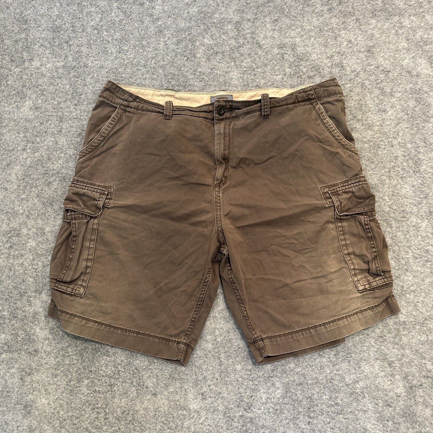 The Foundry Men's Cargo Shorts Size 44 Brown Dark Wash Shorts