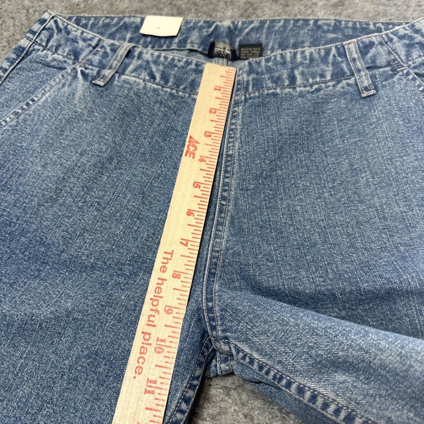 Vintage New Mossimo Gene Wide Leg Side Zip Jeans Women's Size 29 Light Blue
