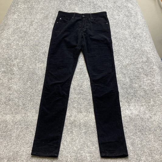 AG Adriano Goldschmied The Farah Skinny High Rise Corduroy Jeans Womens 29 Black