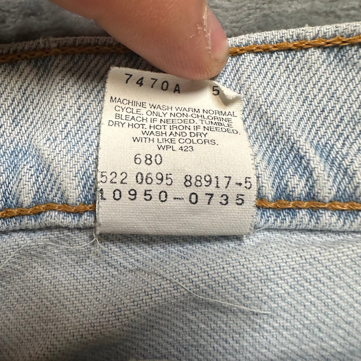 Levi's 950 Straight Jeans Women's Size 7 Long Blue Denim