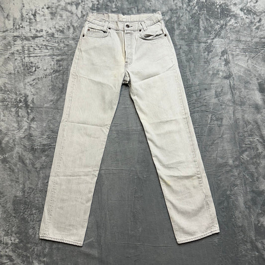 Vintage Levi's 701 XX Student Straight Jeans Boys Size 30x32 WhiteVintage Levi's 701 Straight Jeans Boys Size 30x32 White