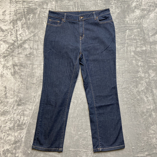 L.L. Bean Straight Leg Jeans Women’s Size 16P Dark Blue Denim