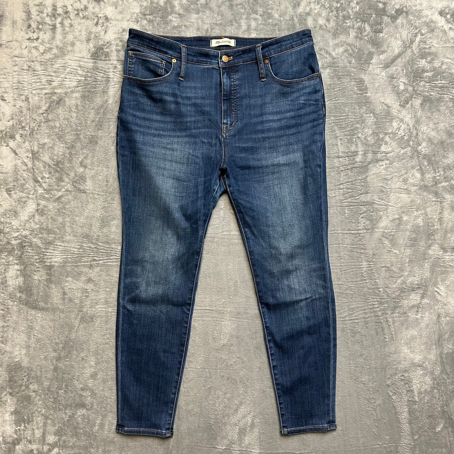 Madewell Curvy High Rise Skinny Jeans Women’s Size 33P Dark Blue Denim