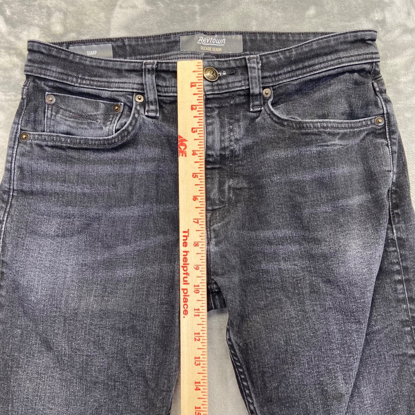 Revtown Men's Sharp Straight Jeans Size 31x30 Blue Dark Wash