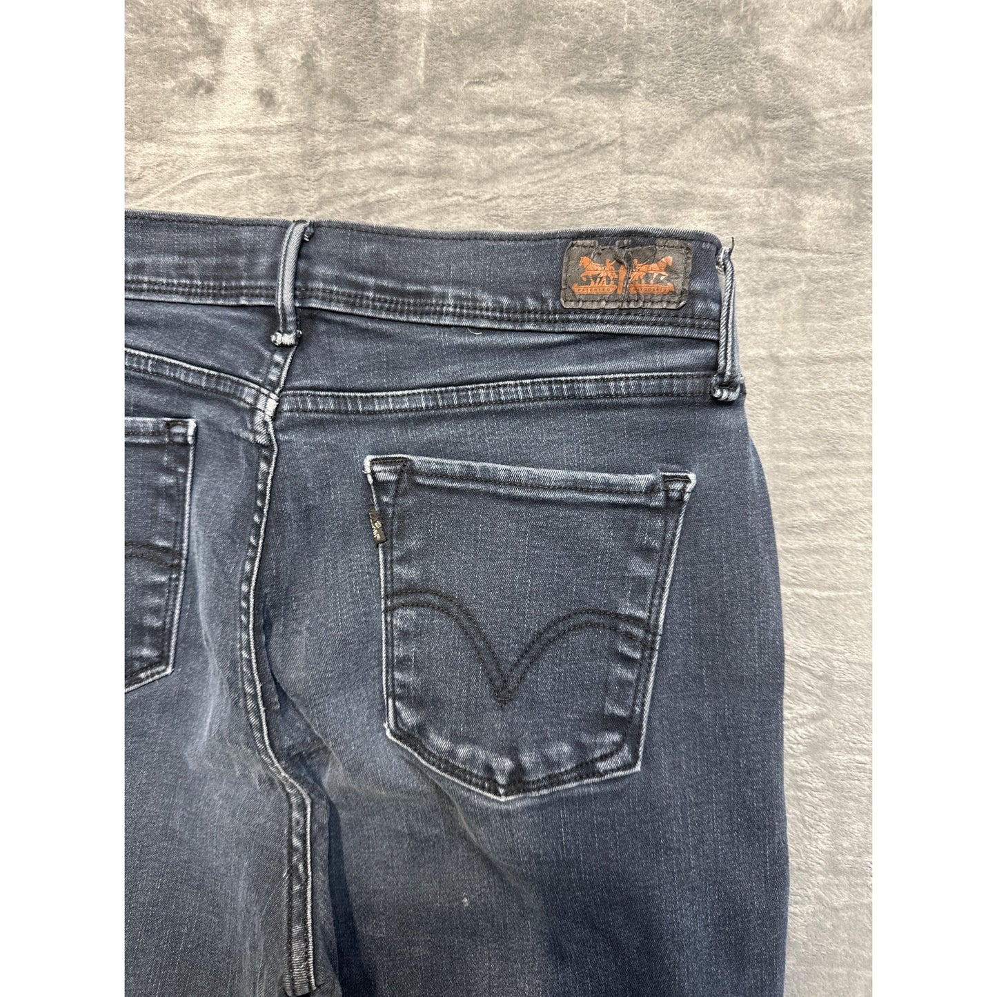 Levi's 512 Perfectly Slimming Skinny Leg Jeans Women's Size 10S Dark Blue Denim