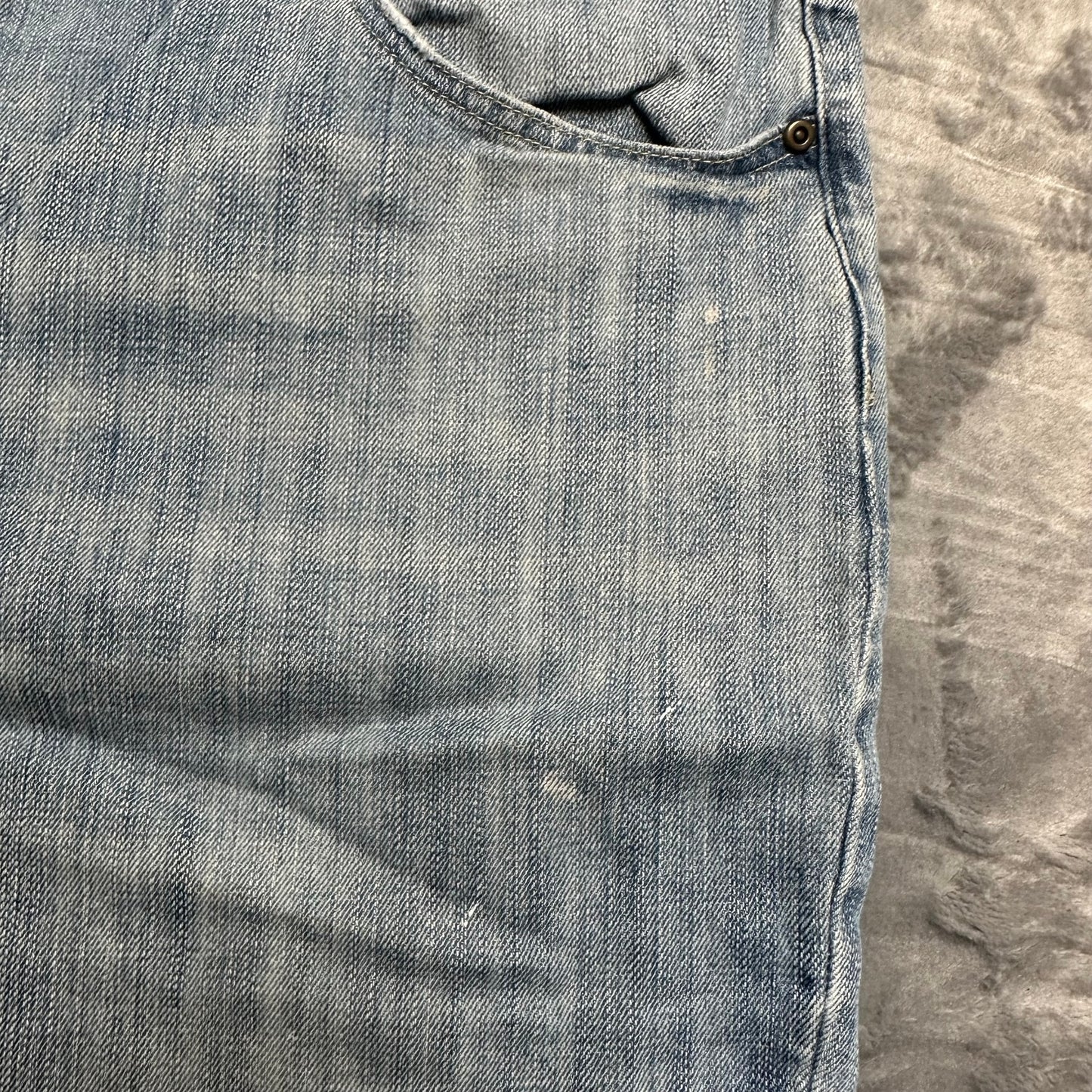 Island Shores Mid Rise Straight Jeans Men's Size 44x32 Blue Denim Light Wash