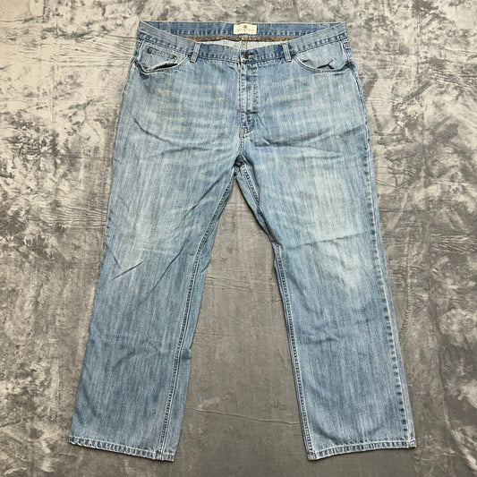 Island Shores Mid Rise Straight Jeans Men's Size 44x32 Blue Denim Light Wash