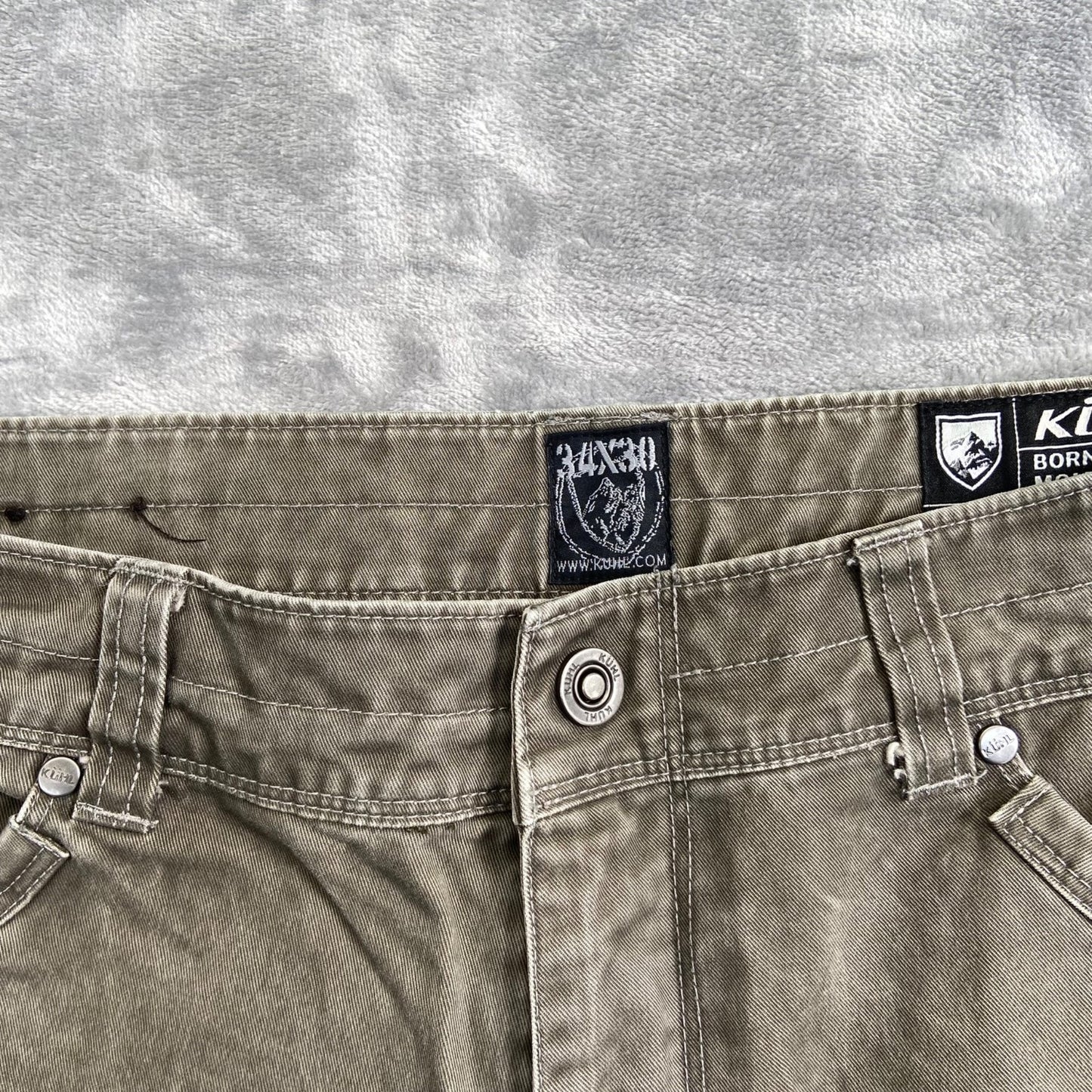Kuhl Born in the Mountains Men's Pants 34x30 Khaki Cotton Blend