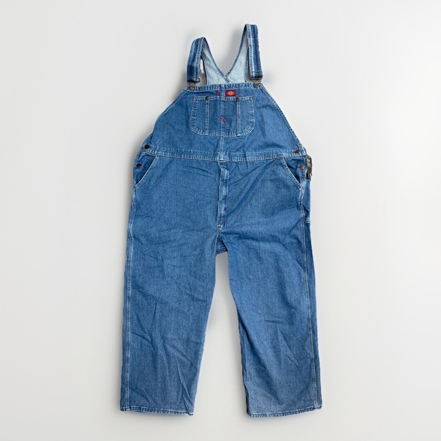 New Dickies Denim Bib Overalls Men's Size 50x30 Blue Denim