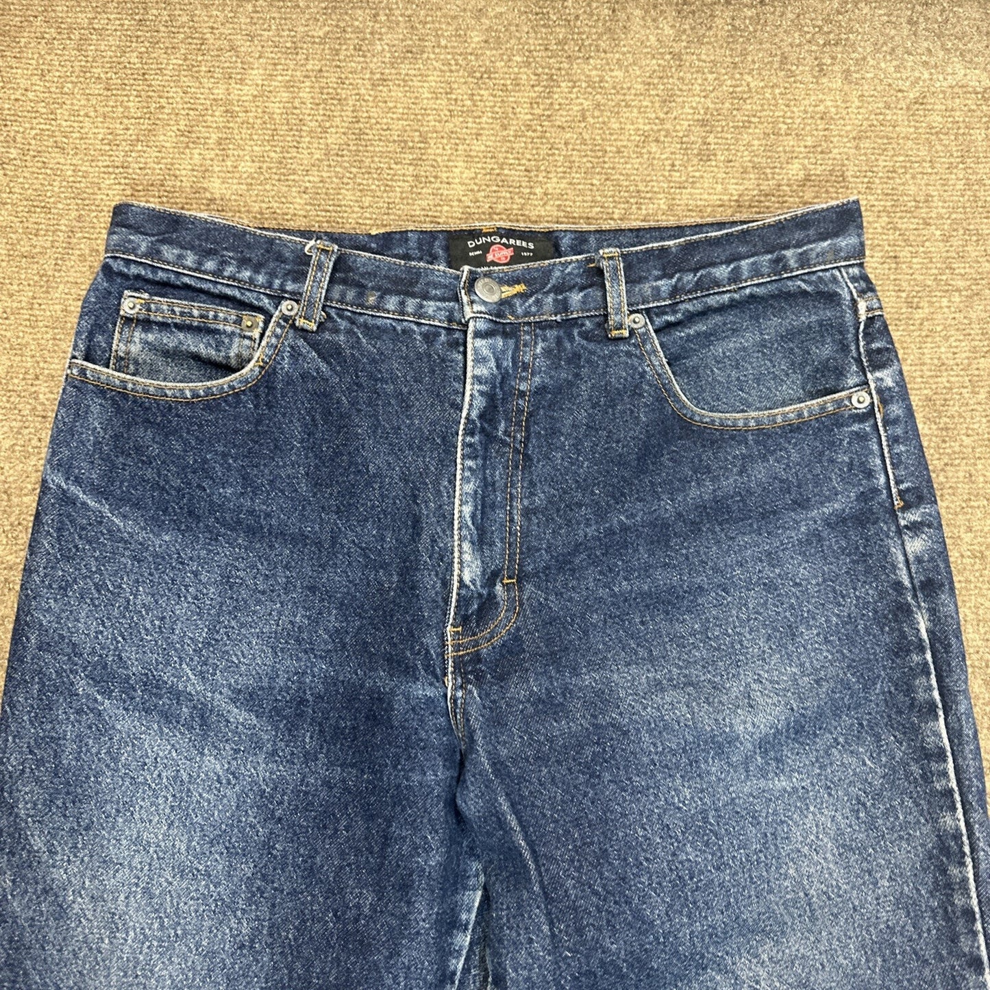 Vintage American Eagle AE Supply Dungarees Womens Jeans Size 12 Blue Dark Wash